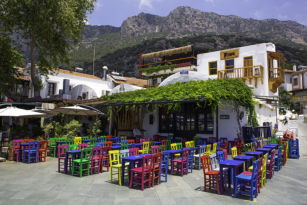 Restaurant, Street Scene, Old Town, Kas, Antalya, Turkey