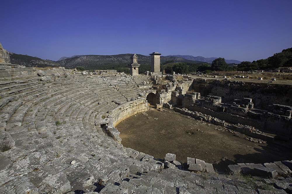 Roman Theater, 2nd Century BC, Xanthos Archaeological Site, Originally Founded 8th Century BC, UNESCO World Heritage Site, Near Kalkan, Antalya, Turkey