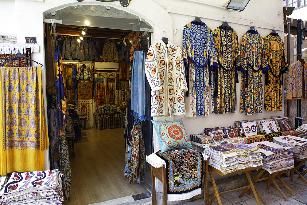 Textiles for Sale, Kaleici, Antalya, Antalya Province, Turkey