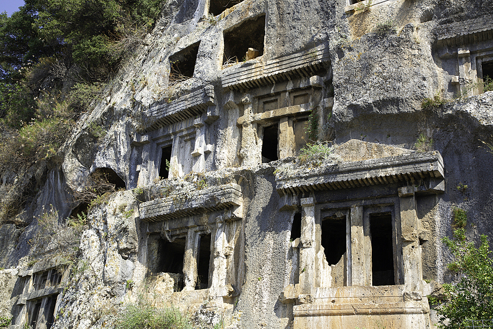 Amyntas Rock Tombs of Ancient Telmessos, 522-486 BC, Fethiye, Mugla Province, Turkey