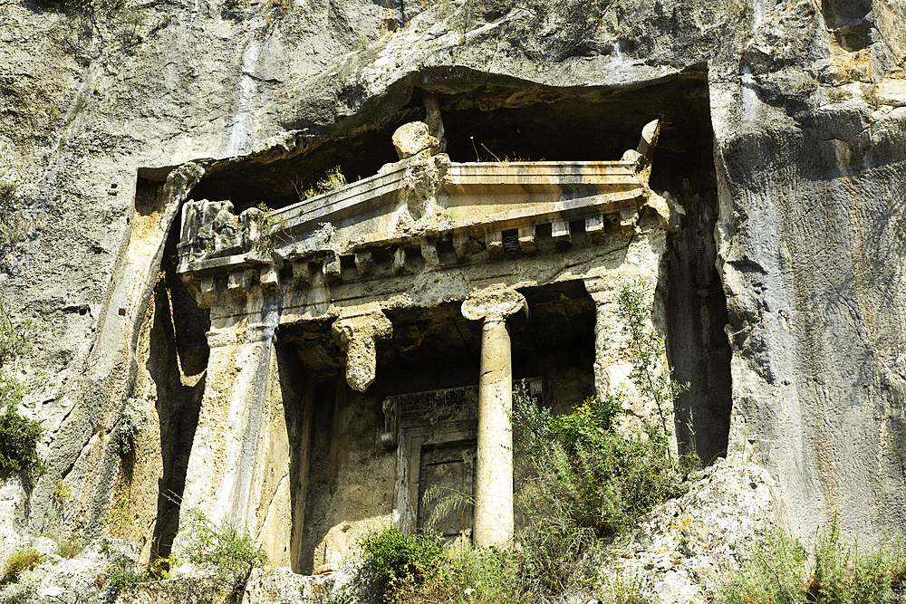Amyntas Rock Tombs of Ancient Telmessos, 522-486 BC, Fethiye, Mugla Province, Turkey