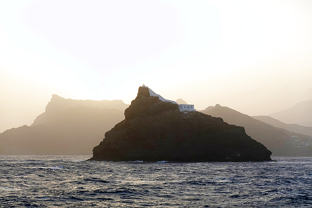 The striking offshore rock known as Djeu, São Vicente, Cape Verde