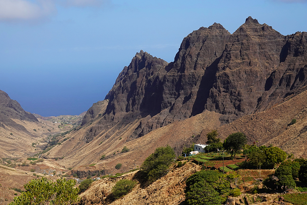 Scenery in the valley of Ribeira de Cruz, northwest Santo Antão, Cape Verde