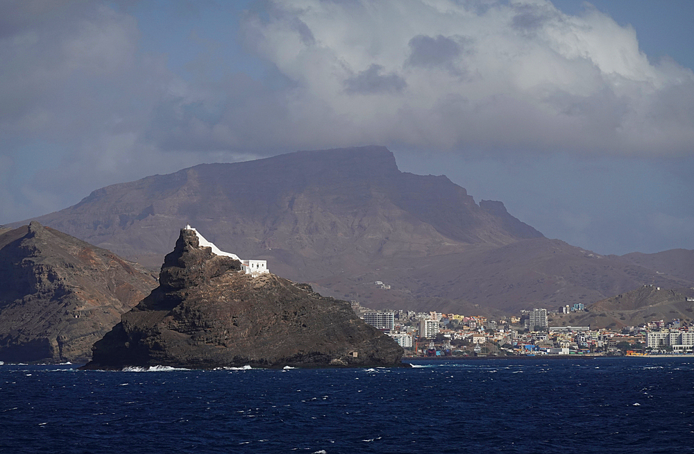 The striking offshore rock known as Djeu, São Vicente, Cape Verde