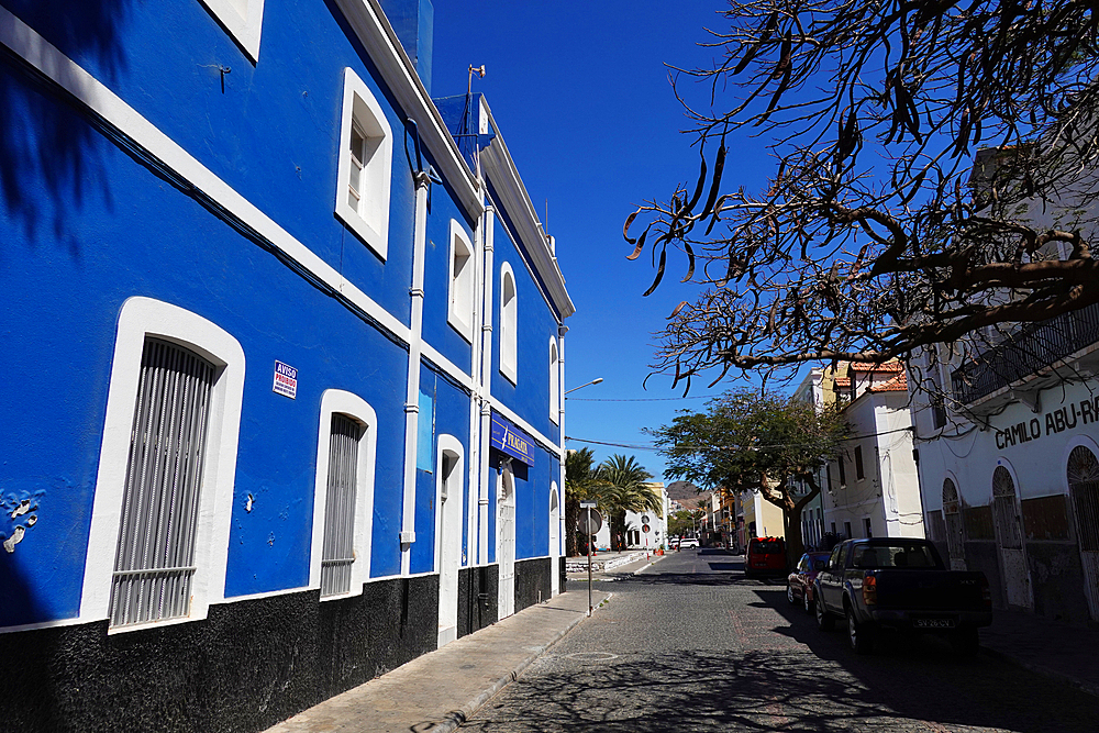 Local architecture and street scenery in Mindelo, São Vicente, Cape Verde