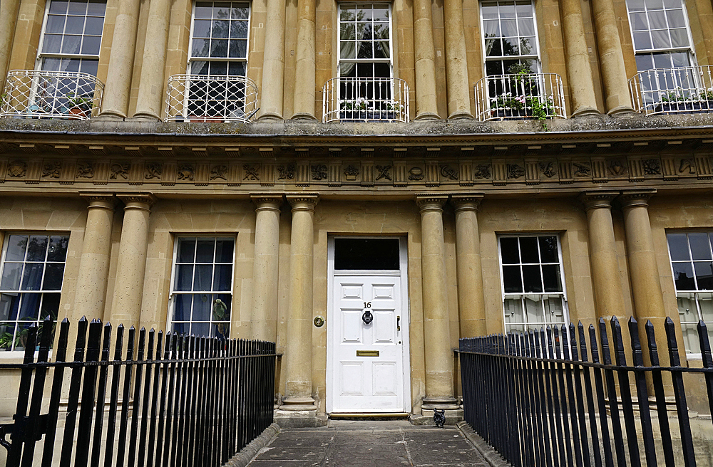 Fine architecture in the city of Bath, a city in Somerset, England, known for and named after its Roman-built baths