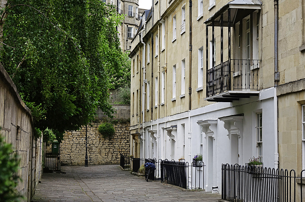 Fine architecture in the city of Bath, a city in Somerset, England, known for and named after its Roman-built baths