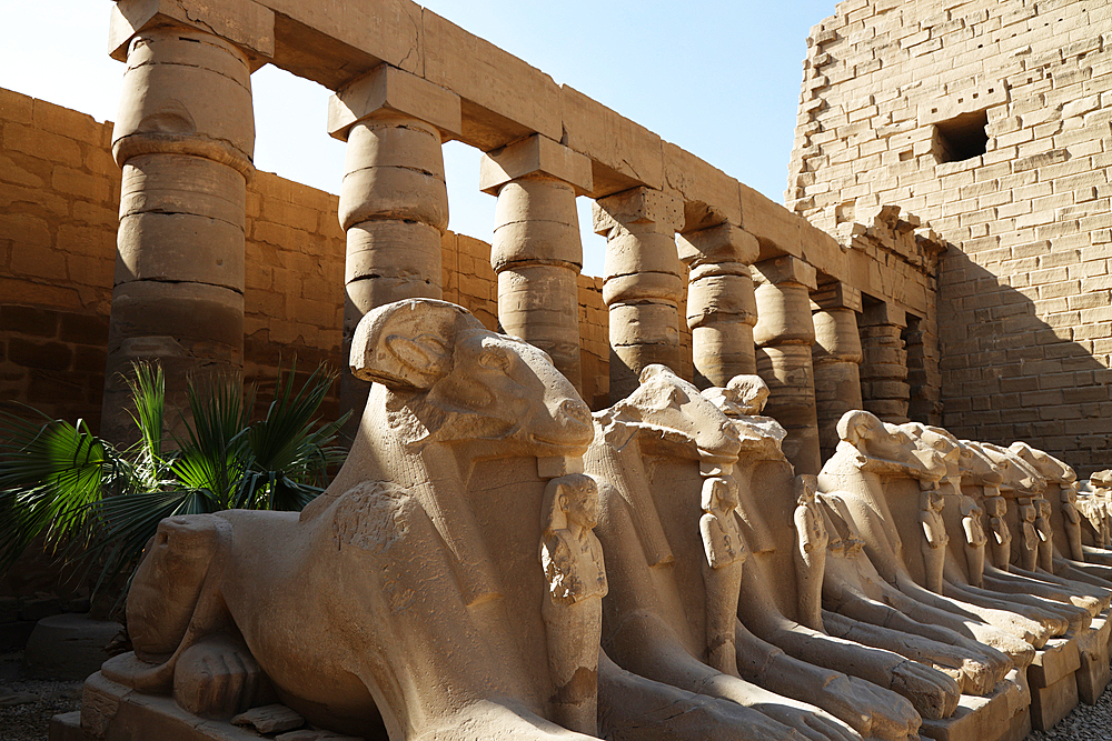 Temple details at Karnak, UNESCO World Heritage Site, Luxor, Egypt