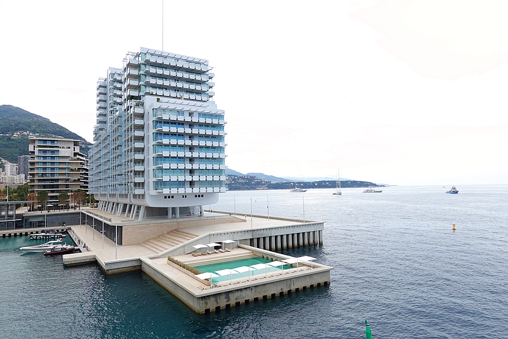 Modern architecture at Monaco Bay, Monaco