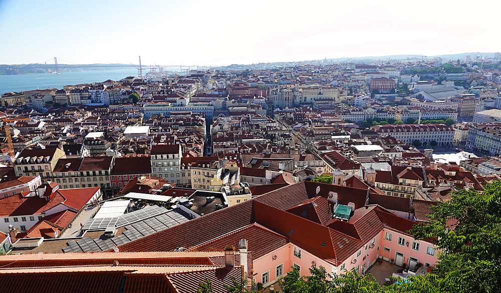 Architecture and street scenery in central Lisbon, Portugal
