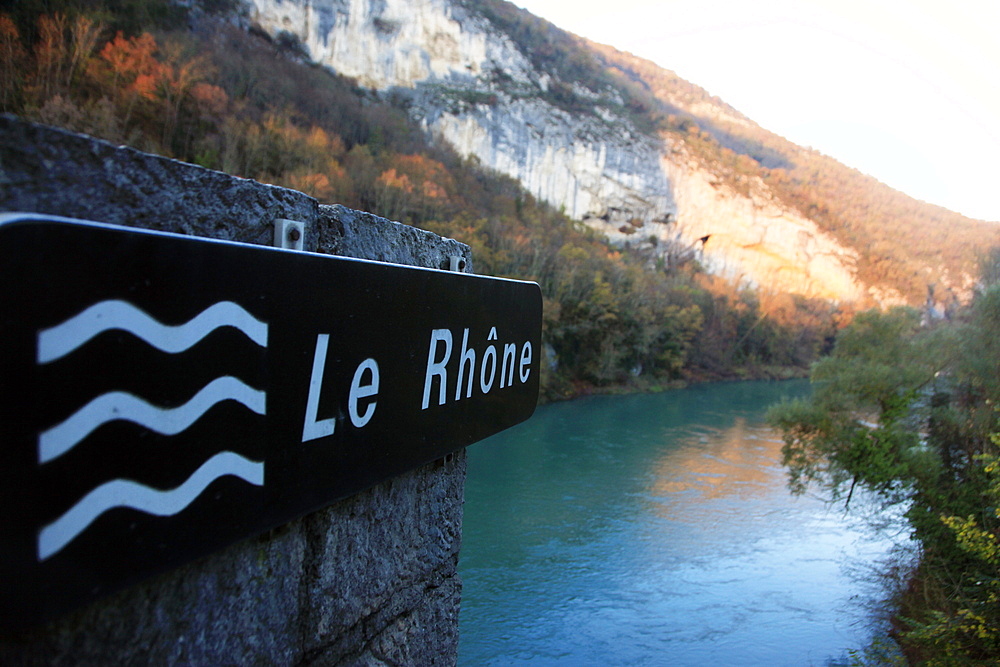 Bridge over the River Rhone, near Aix-les-Bains, Savoie, Rhone-Alpes, France, Europe