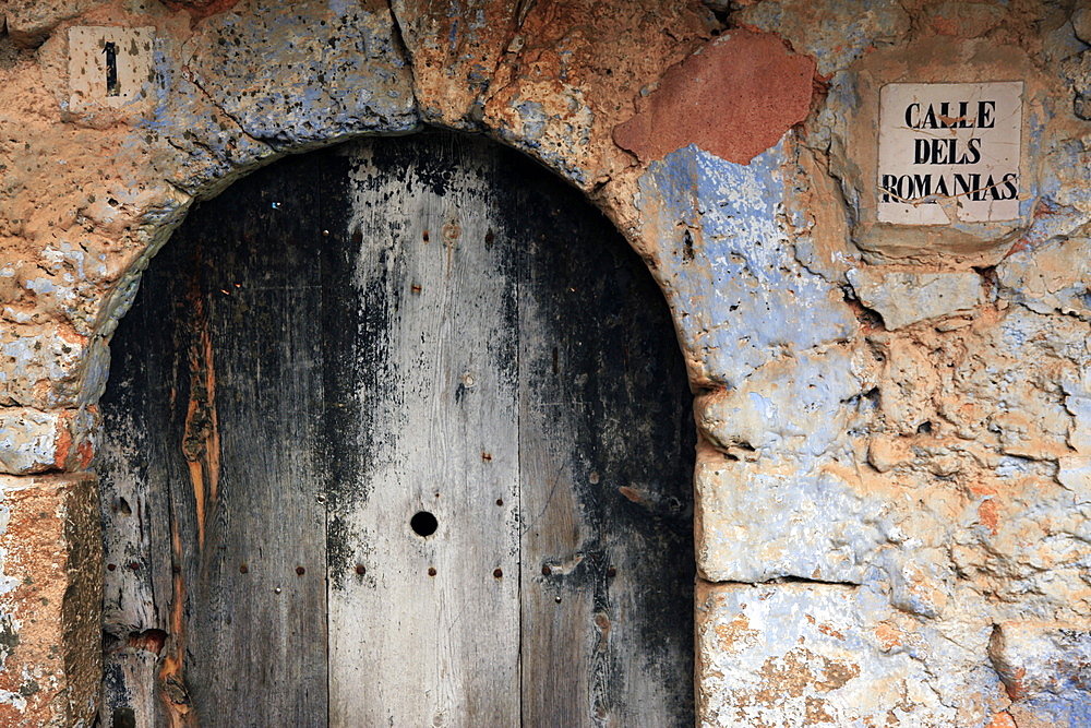 Doorway in Figols, Catalunya, Spain, Europe