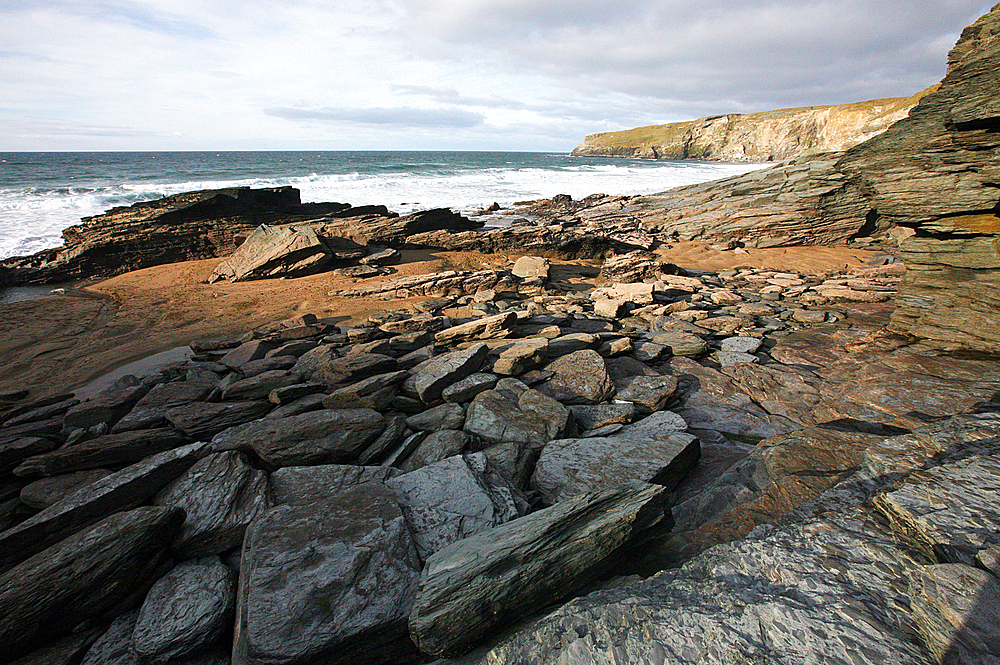 Trebarwith Strand, north Cornwall, England, United Kingdom, Europe