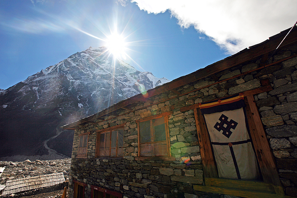 Tea house, high Khumbu, Himalayas, Nepal, Asia