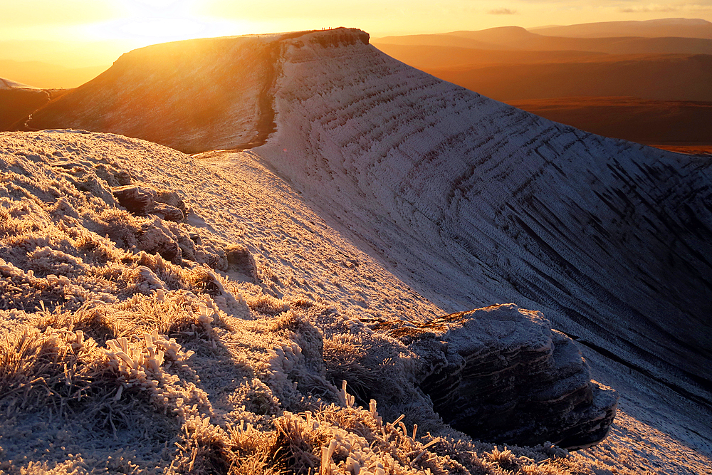 Winter on Pen y Fan, Brecon Beacons, Wales, United Kingdom, Europe