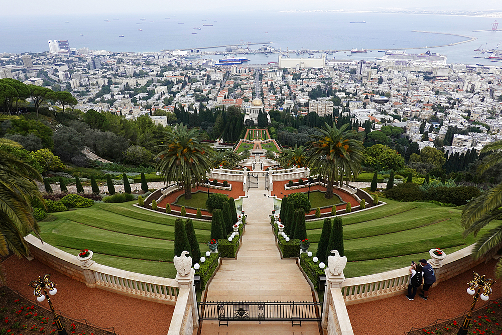 The Baháʼí Terraces (or the Hanging Gardens of Haifa) Mount Carmel, Haifa, Israel