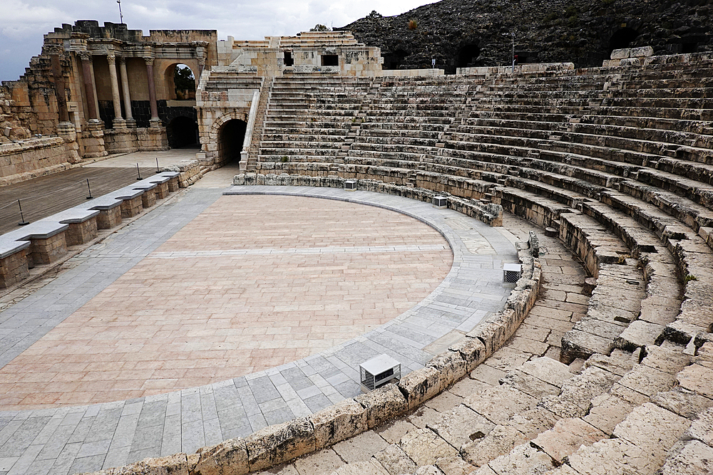 The ruins of the ancient Roman and Byzantine city of Bet Shean, Bet Shean National Park, Israel