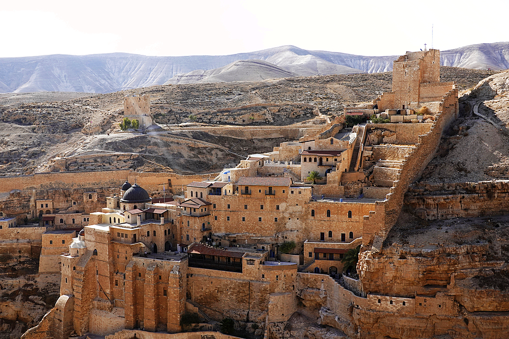 Mar Saba, one of the oldest continuously inhabited monasteries in the world, eastern Judean Desert, Israel