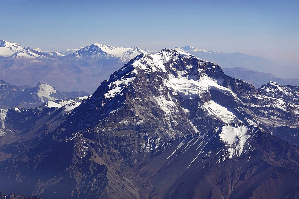 Aconcagua, 6961 metres, the highest mountain in the Americas and one of the Seven Summits, Andes, Argentina, South America