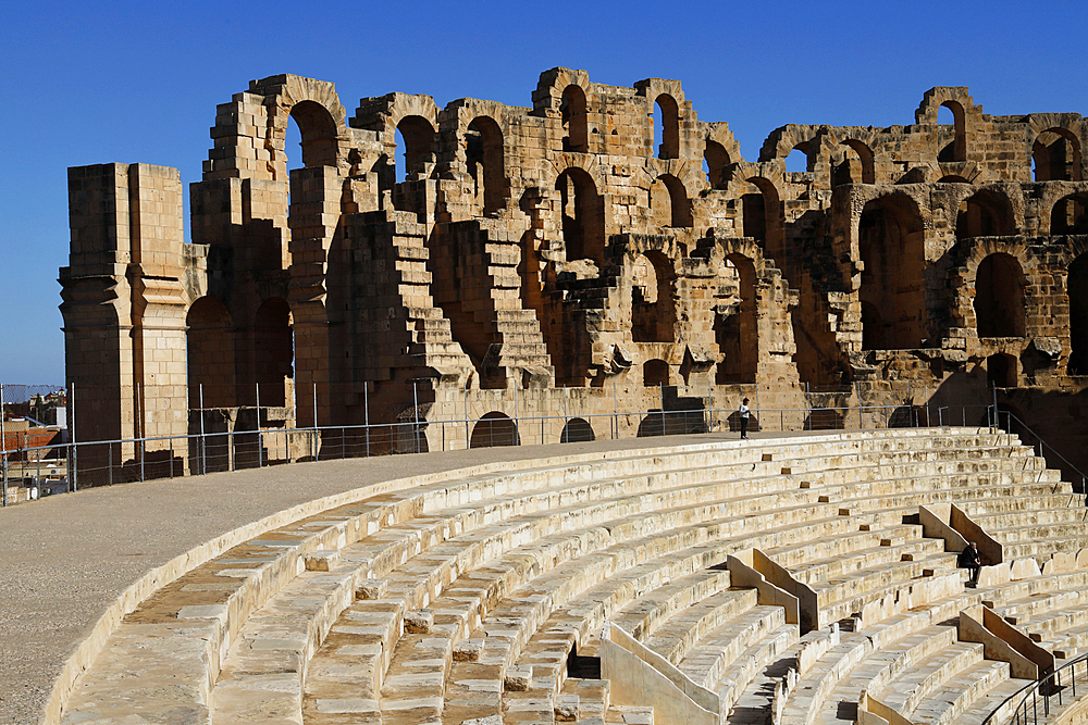 The Roman amphitheatre of El Jem, a UNESCO World Heritage site, is an oval amphitheatre in the modern-day city of El Jem, Tunisia (formerly Thysdrus in the Roman province of Africa)