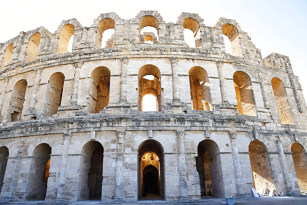 The Roman amphitheatre of El Jem, a UNESCO World Heritage site, is an oval amphitheatre in the modern-day city of El Jem, Tunisia (formerly Thysdrus in the Roman province of Africa)