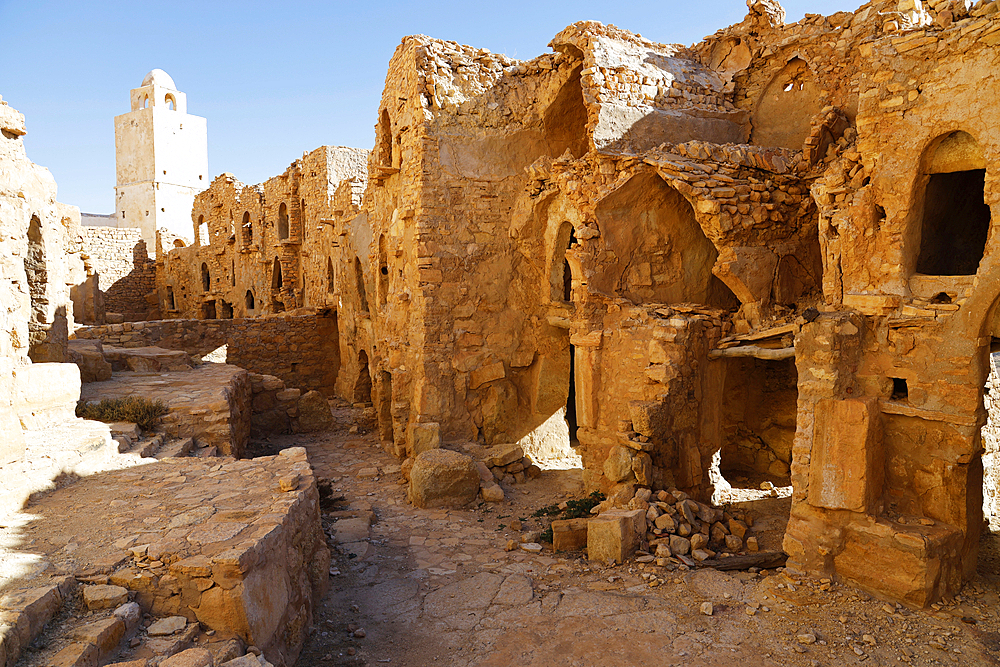 The ruins of Berber troglodyte structures, Tataouine region, southern Tunisia