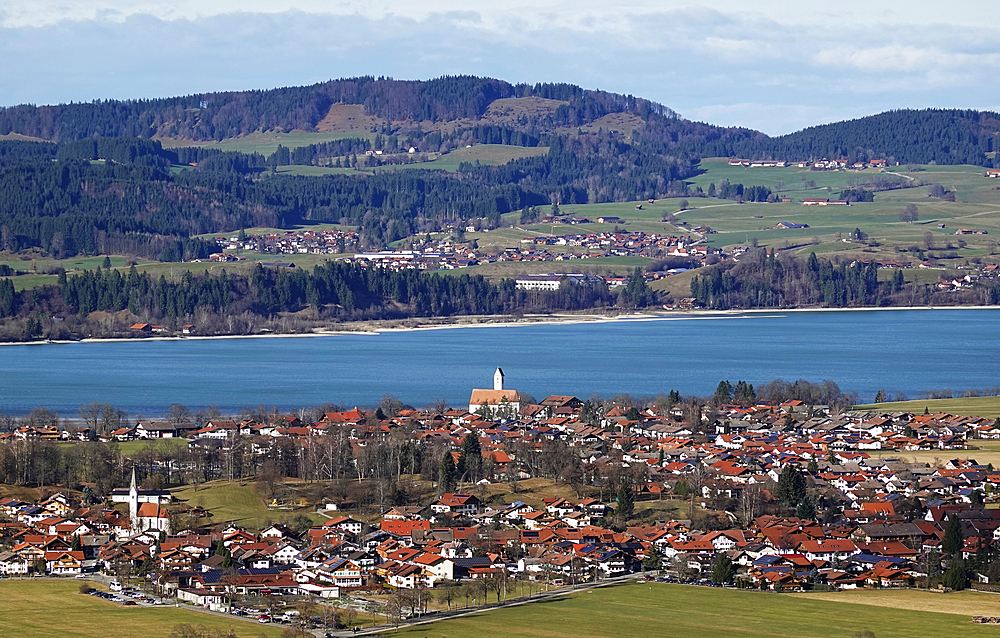 Waltenhoffen and the Forggensee lake, Southern Bavaria