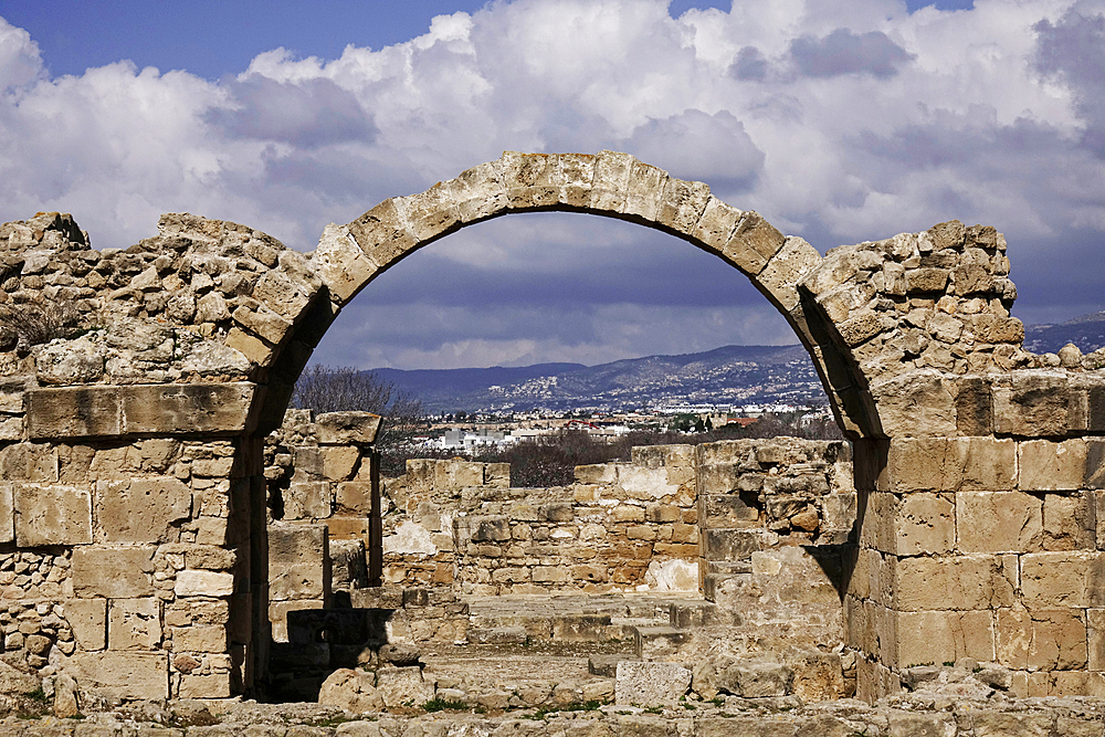 Roman arch, Paphos, Cyprus, Mediterranean, Europe