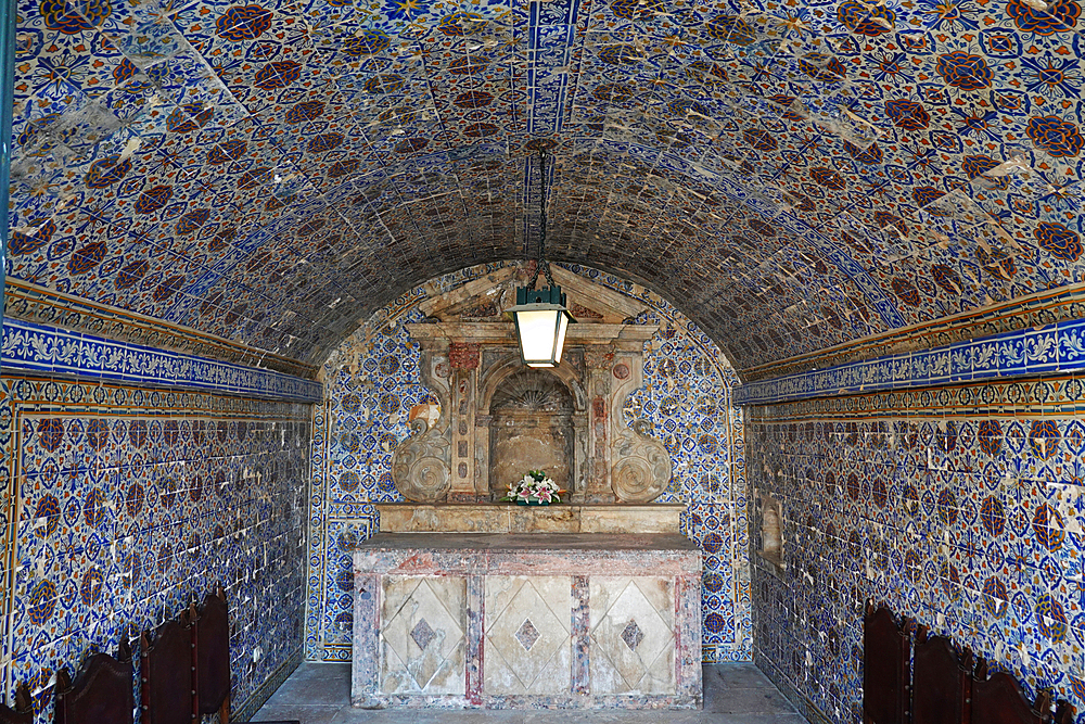 Interior Chapel of St. Barbara in Fort da Ponta da Bandeira, Lagos, Algarve, Portugal