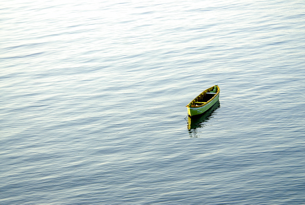 Fishing boat anchored at Rameswaram, Tamil Nadu, India, Asia