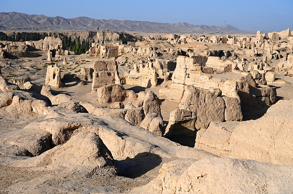 Ruins of Jiaohe Silk Road city, ancient capital of Turfan, Xinjiang Uyghur Autonomous Region, China, Asia