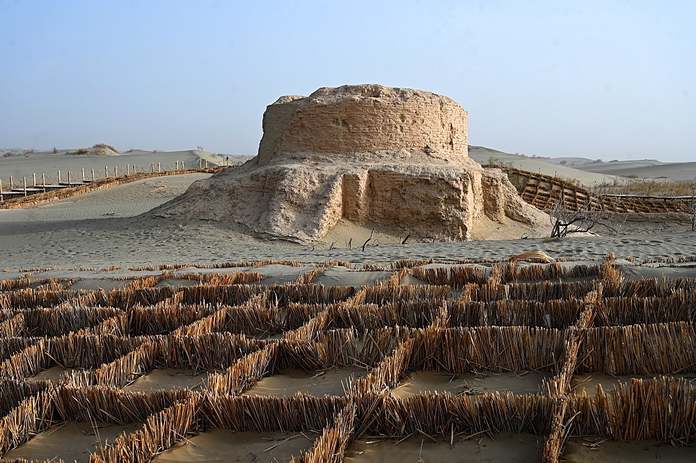 Rawak Buddhist stupa, 4th century, discovered by Aurel Stein in 1901, Hotan, Xinjiang, China, Asia