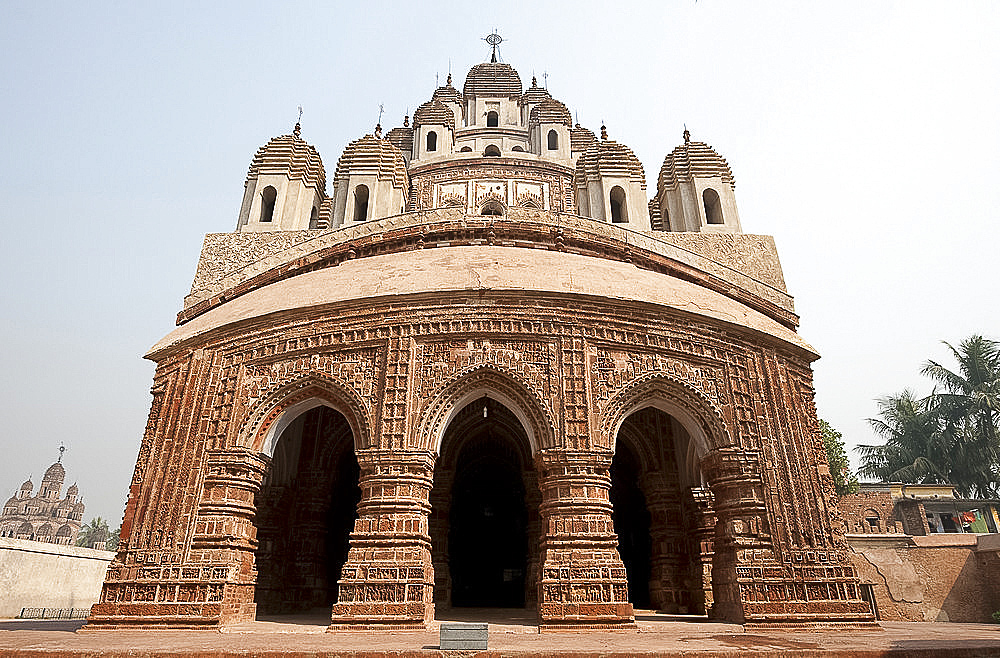 Siddheswari Kalibari temple, 18th century building on earlier site of Rishi Amburish in 688AD, Kalna, West Bengal, India, Asia