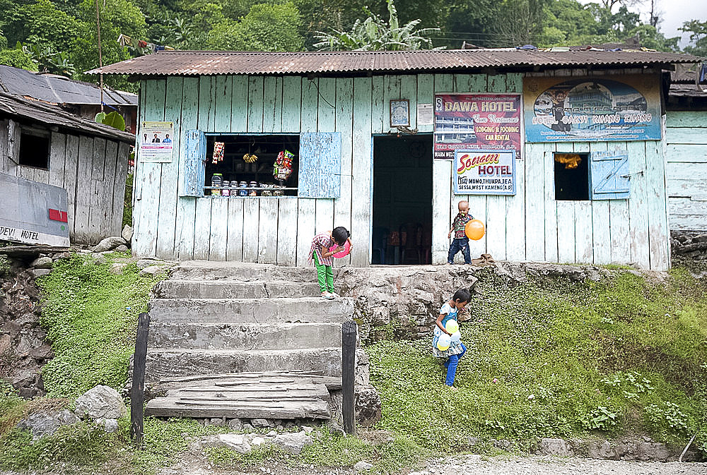 Basic roadside hotel, Dahung, Arunachal Pradesh, India, Asia