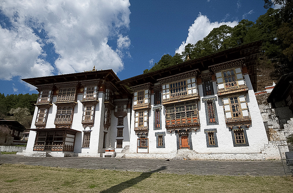 Kurjey Lakhang, the final resting place of the first three kings of Bhutan, Bumthang Valley, Bhutan, Asia