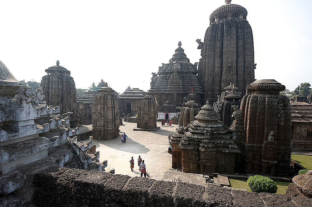 Lingaraj Hindu temple, dedicated to Harihara, a form of Shiva and Vishnu, the largest temple in Bhubaneswar, Odisha, India, Asia