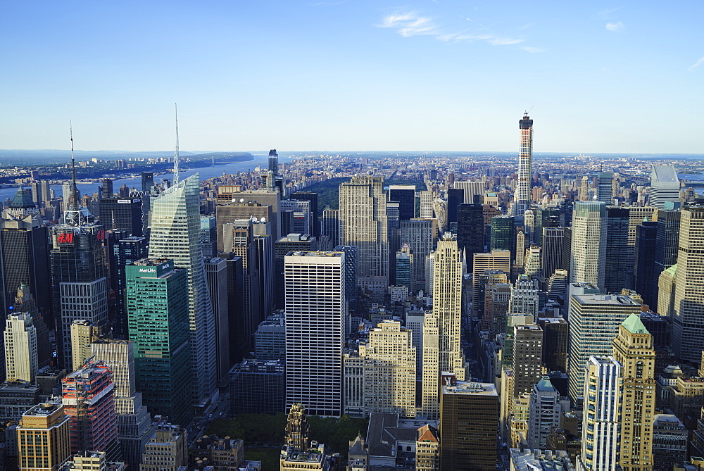 Manhattan skyline looking North, Manhattan, New York City, New York, United States of America, North America