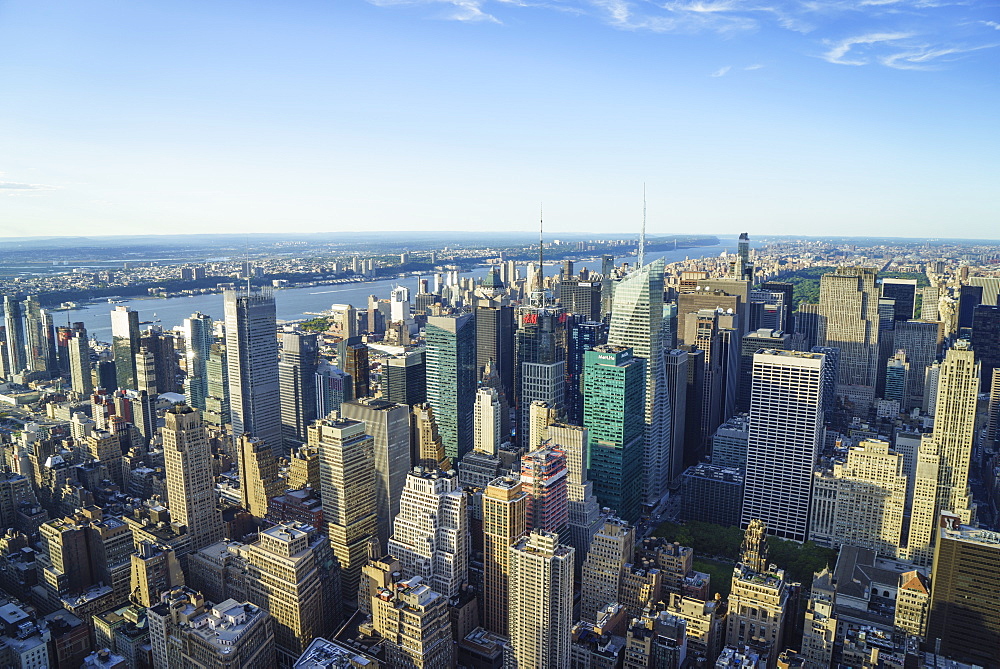 Manhattan skyline looking North, Manhattan, New York City, New York, United States of America, North America