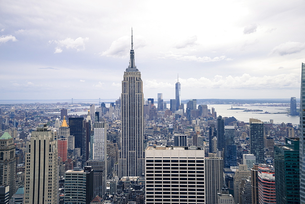 Empire State Building and Manhattan skyline, New York City, New York, United States of America, North America