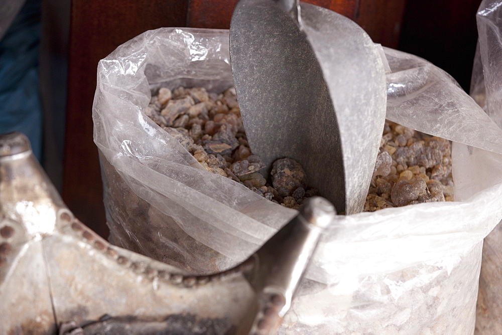 Frankincense for sale in the Spice Souk, Deira, Dubai, United Arab Emirates, Middle East