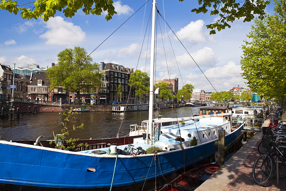 Amstel River, Amsterdam, Netherlands, Europe