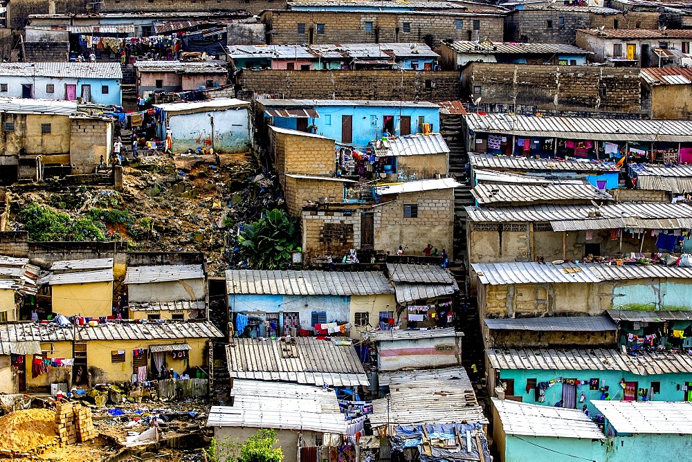 Slums in Abidjan, Ivory Coast, West Africa, Africa