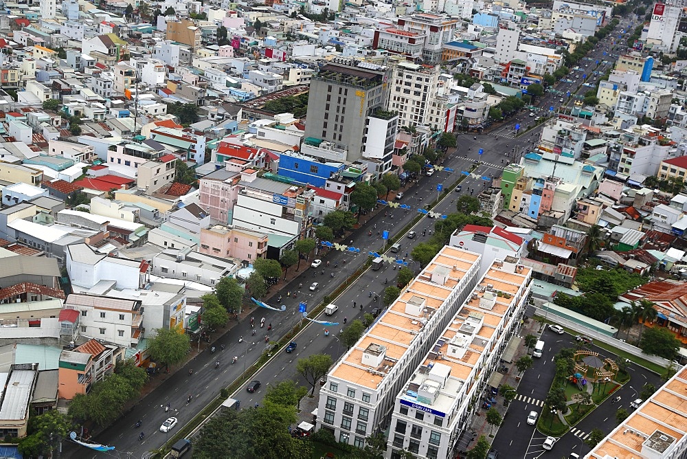 Aerial view of Can Tho, Can Tho, Mekong Delta, Vietnam, Indochina, Southeast Asia, Asia