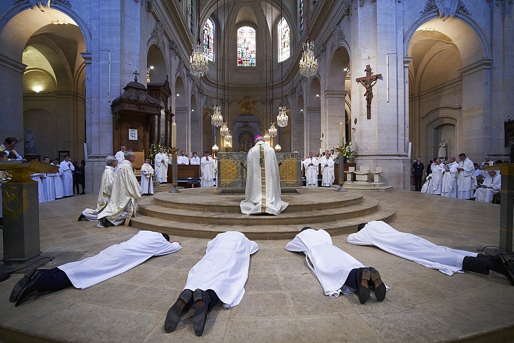 Deacon Ordinations in St. Louis Cathedral, Versailles, Yvelines, France, Europe