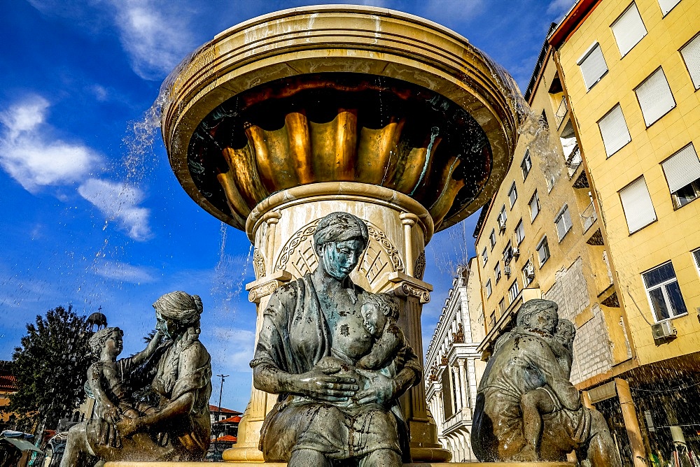 Mothers' Fountain, Skopje, Republic of Macedonia, Europe