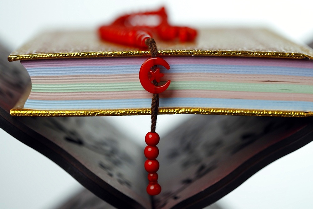 Quran and Tasbih (Muslim prayer beads), France, Europe