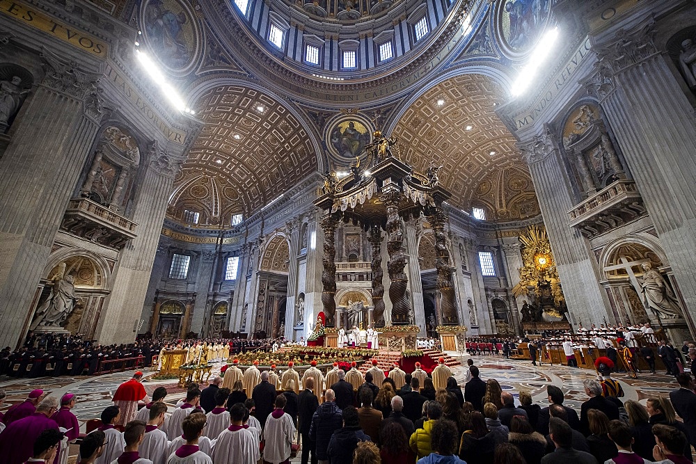 Pope Francis celebrates Epiphany Holy Mass in Saint Peter's Basilica, Vatican, Rome, Lazio, Italy, Europe