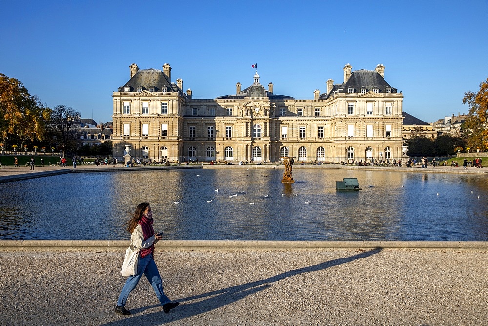 The Senate seen from the Luxembourg Garden, Paris, France, Europe