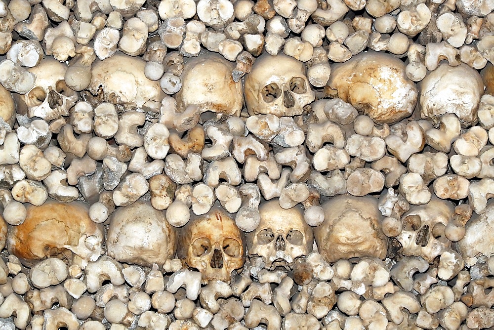 Chapel of Bones, Royal Church of St. Francis, Evora, Alentejo, Portugal, Europe