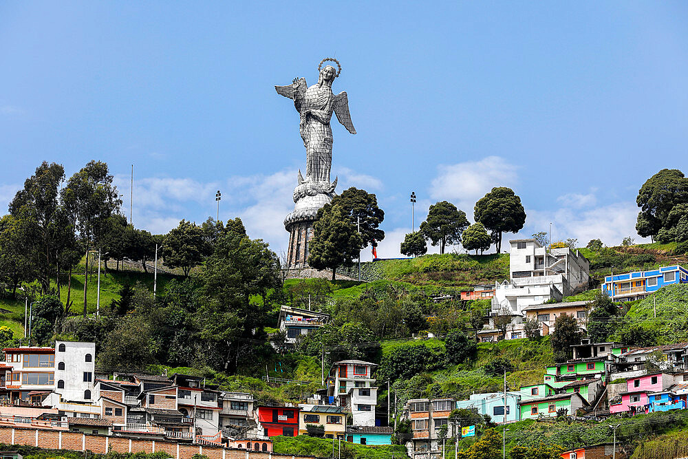 The Virgin of El Panecillo (Virgin of Quito) from the sculpture of the same name, Quito, Ecuador, South America